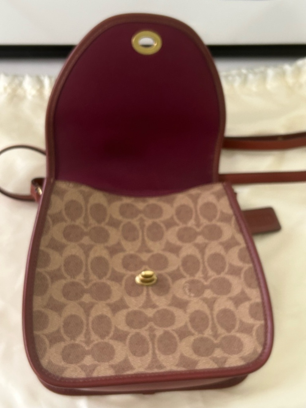 Vintage Coach Willow Court Bag Turnlock Flap bag Signature crossbody - Picture 9 of 13